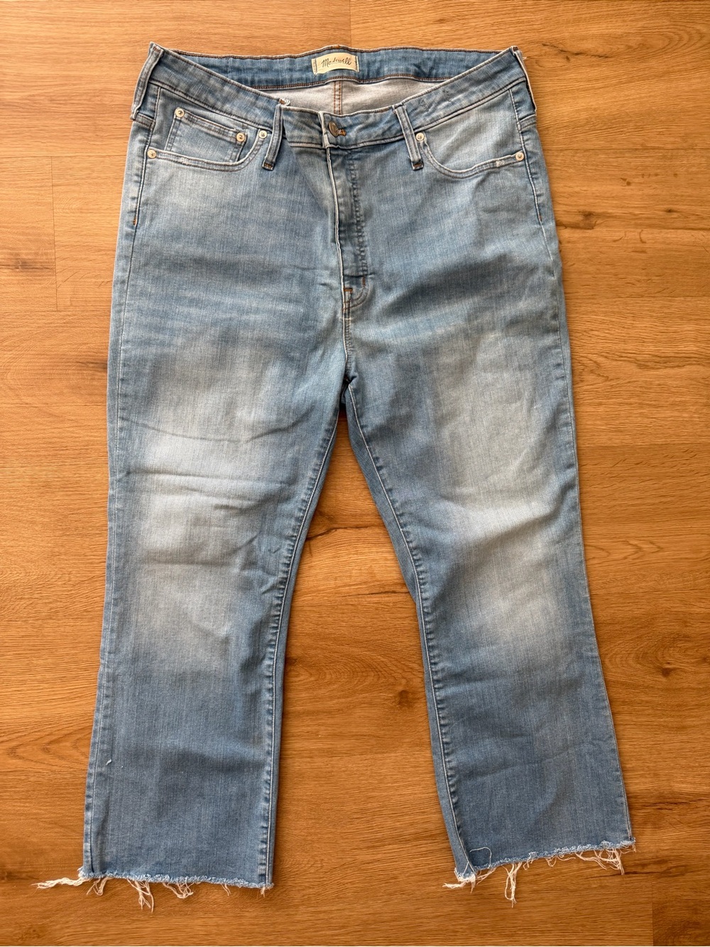 Madewell Cali-Demi Boot Light Blue Washed Jeans